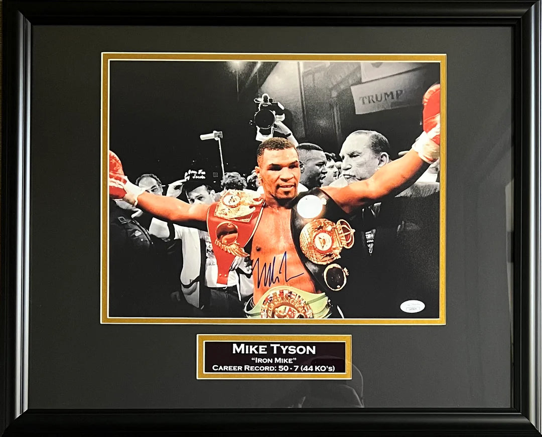 Mike Tyson Autographed Framed Boxing Photo – JSA Authenticated